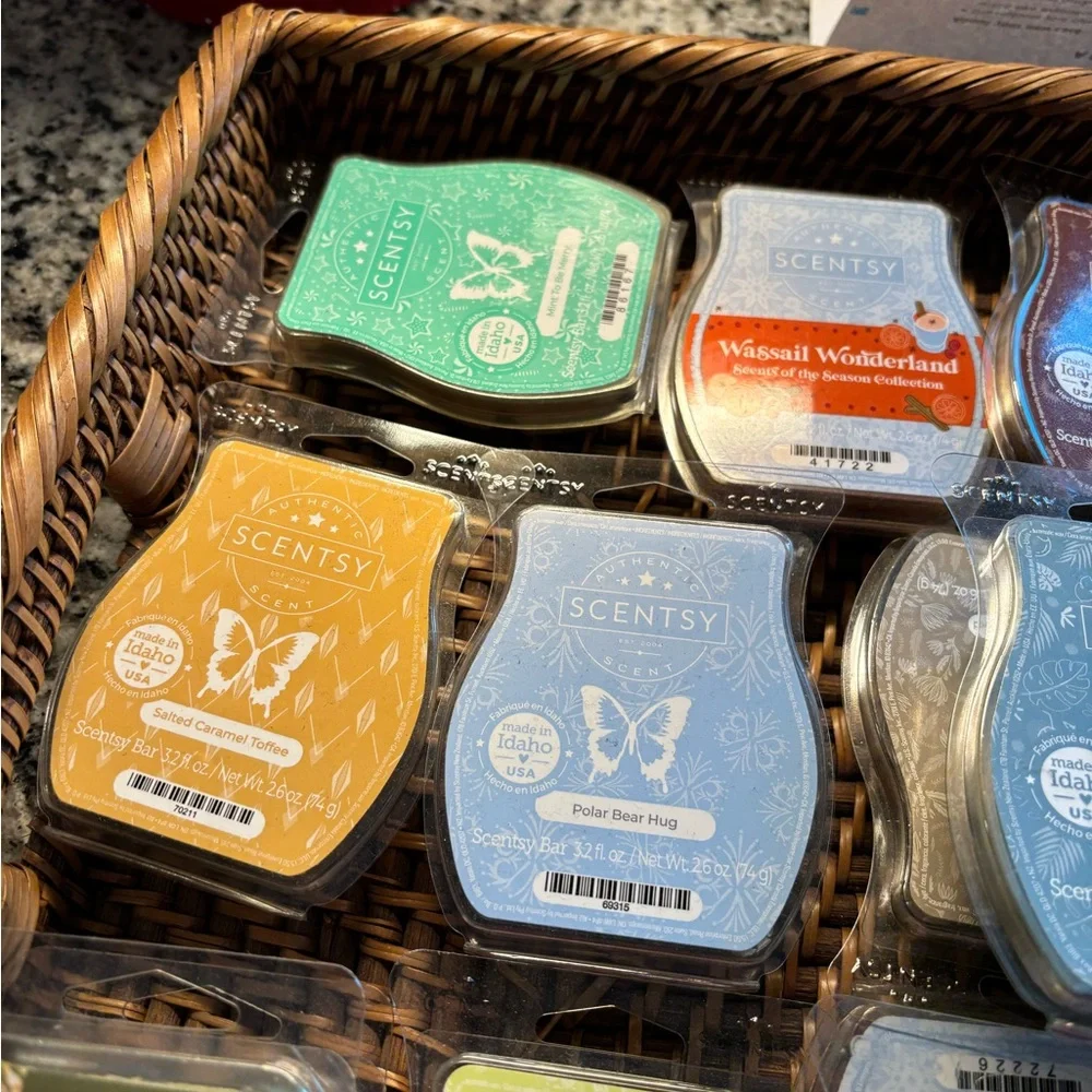 Scentsy White Textured Wax Warmer with Assorted Wax Melts - Picture 3 of 7